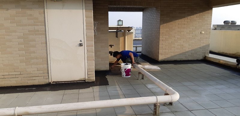 高雄屋頂地板防水工程・工程照片 08